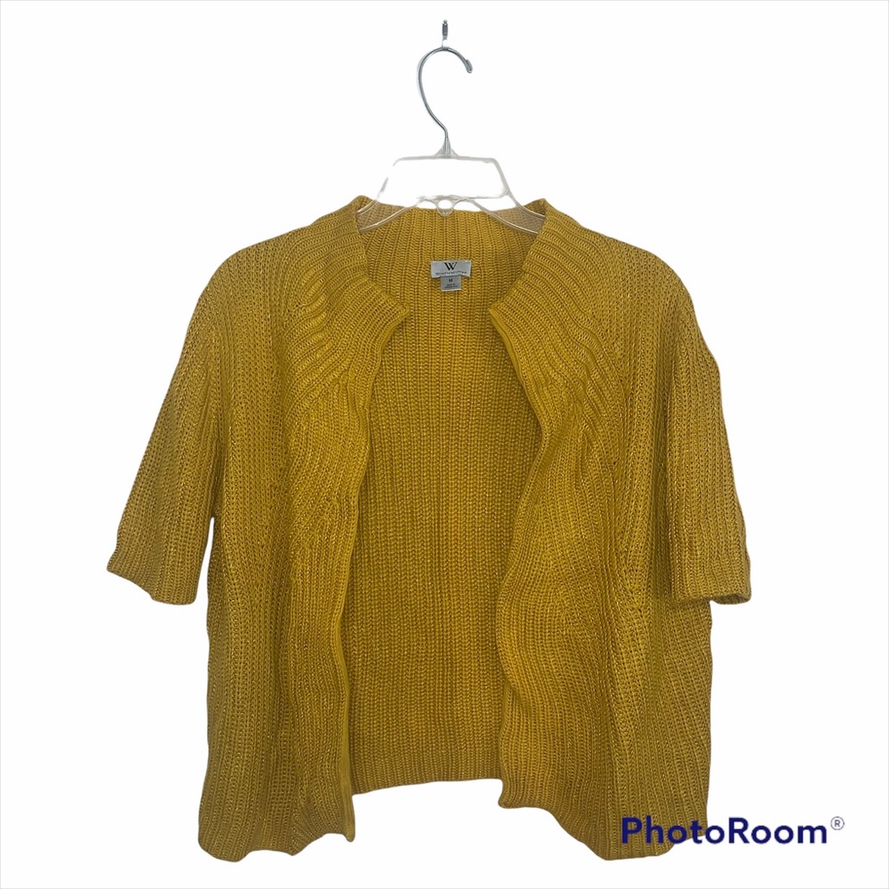 Worthington size Medium mustard knitted shrug